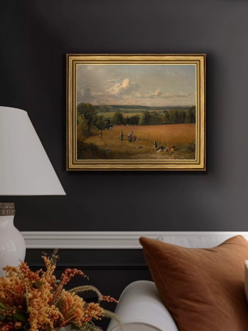 Brookpace Lascelles framed canvas print John Constable The Wheat Field 29x34cm, UK version