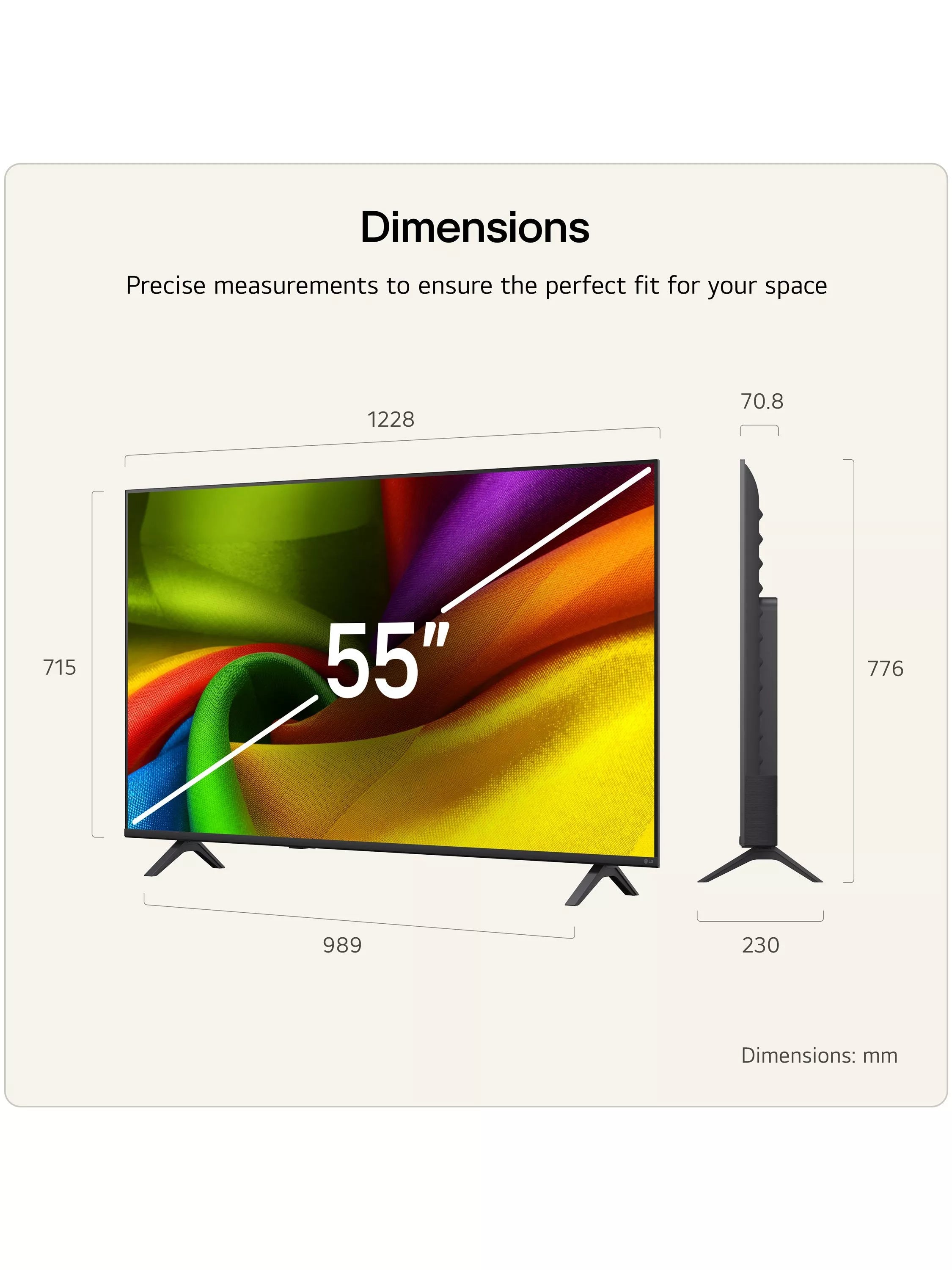 LG 55-inch 4K HDR Smart TV - British product