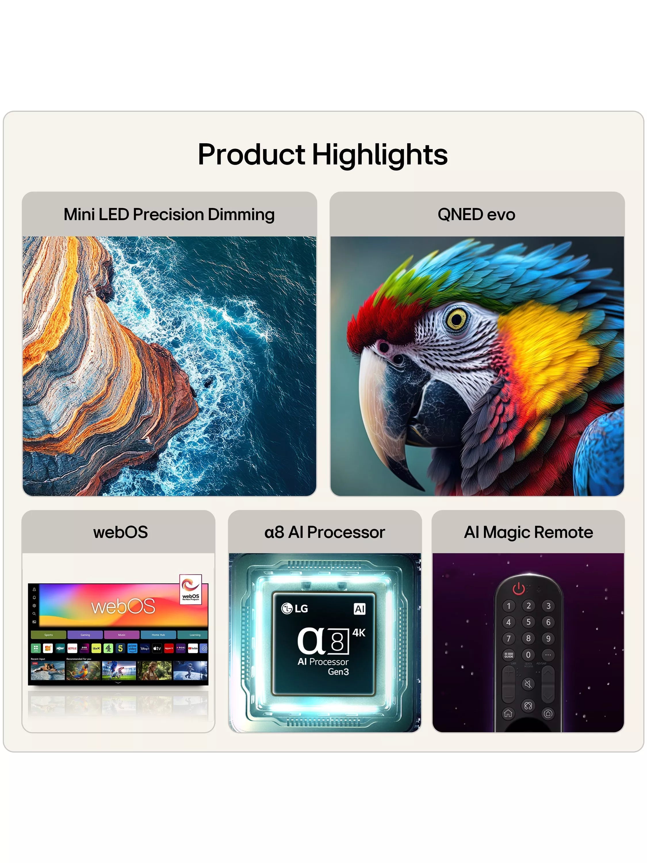 LG QNED86 55-inch MiniLED 4K TV, UK version