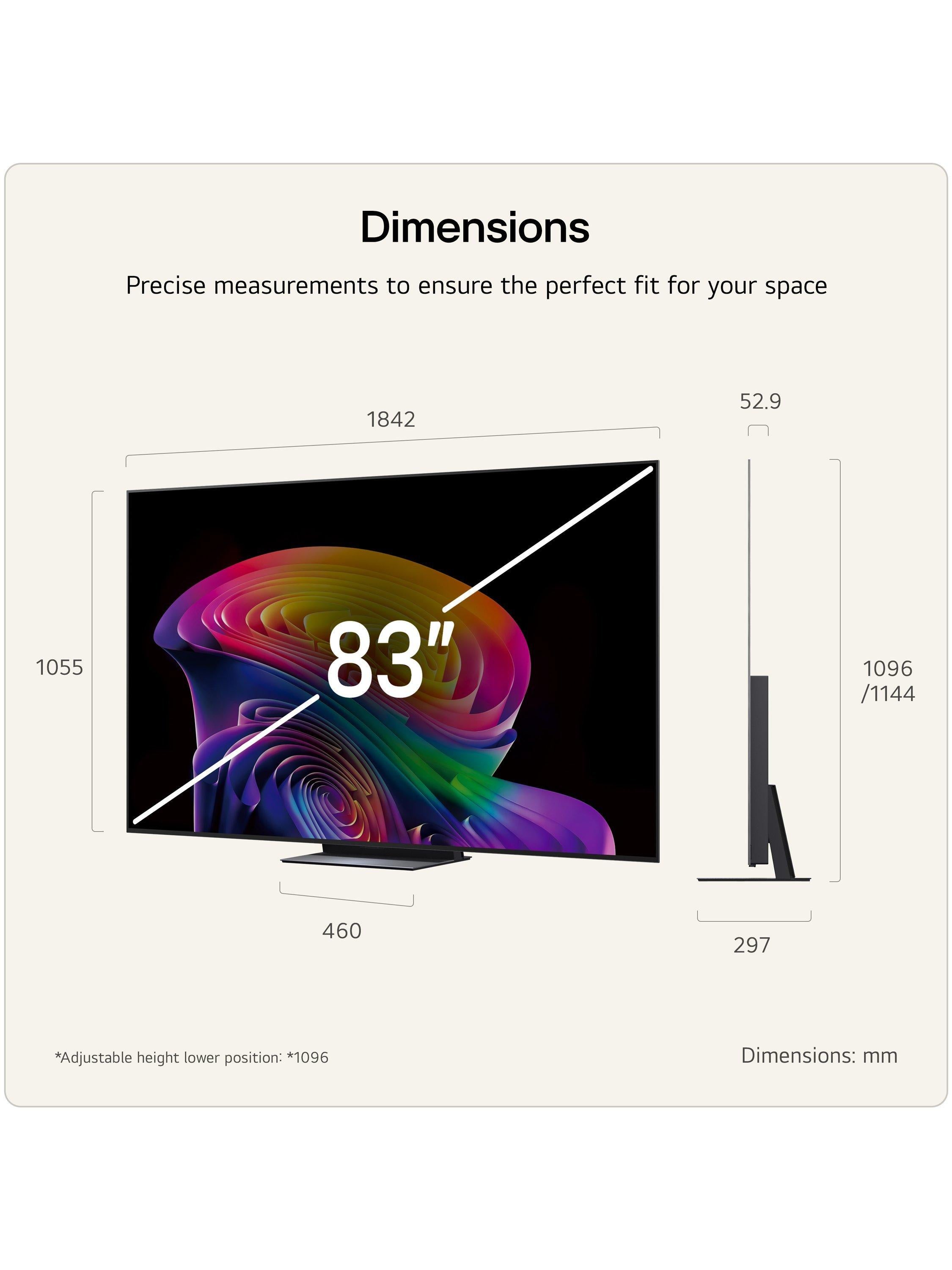 LG OLED evo C6 TV 83 inch (British brand)