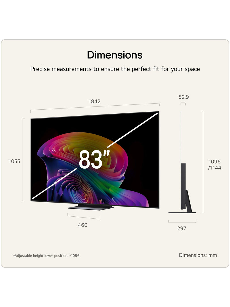 LG OLED evo C6 TV 83 inch (British brand)