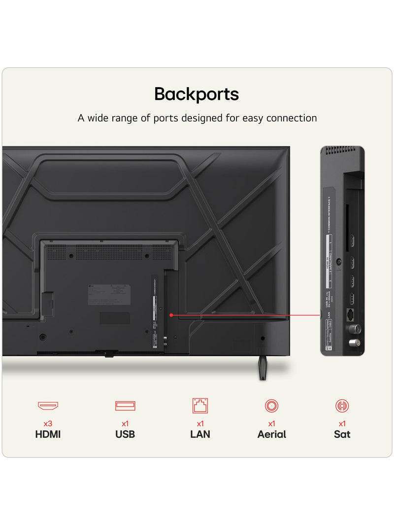 LG 43-inch 4K Smart TV, imported from the UK