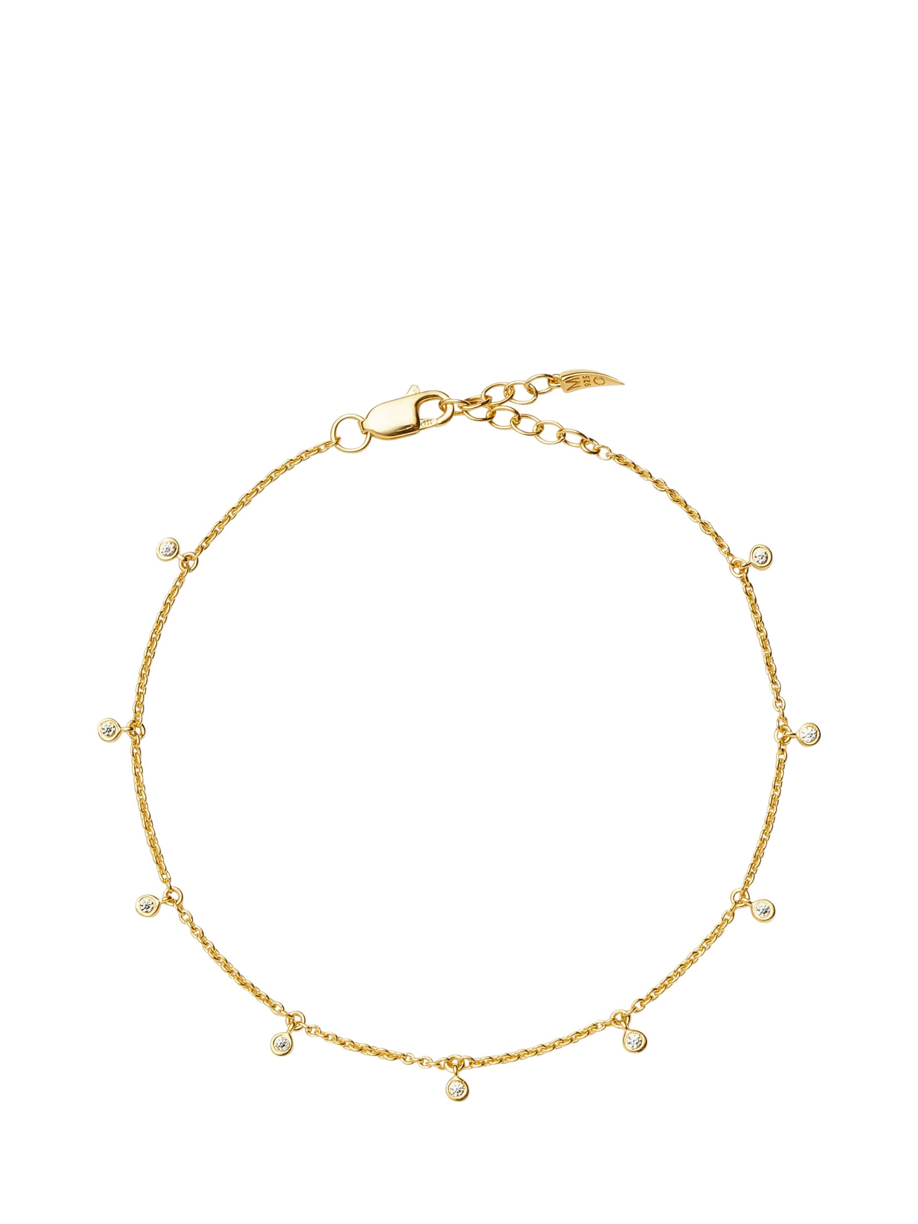 Missoma Cosmic Interstellar Drop Bracelet gold vermeil cubic zirconia, imported from the UK