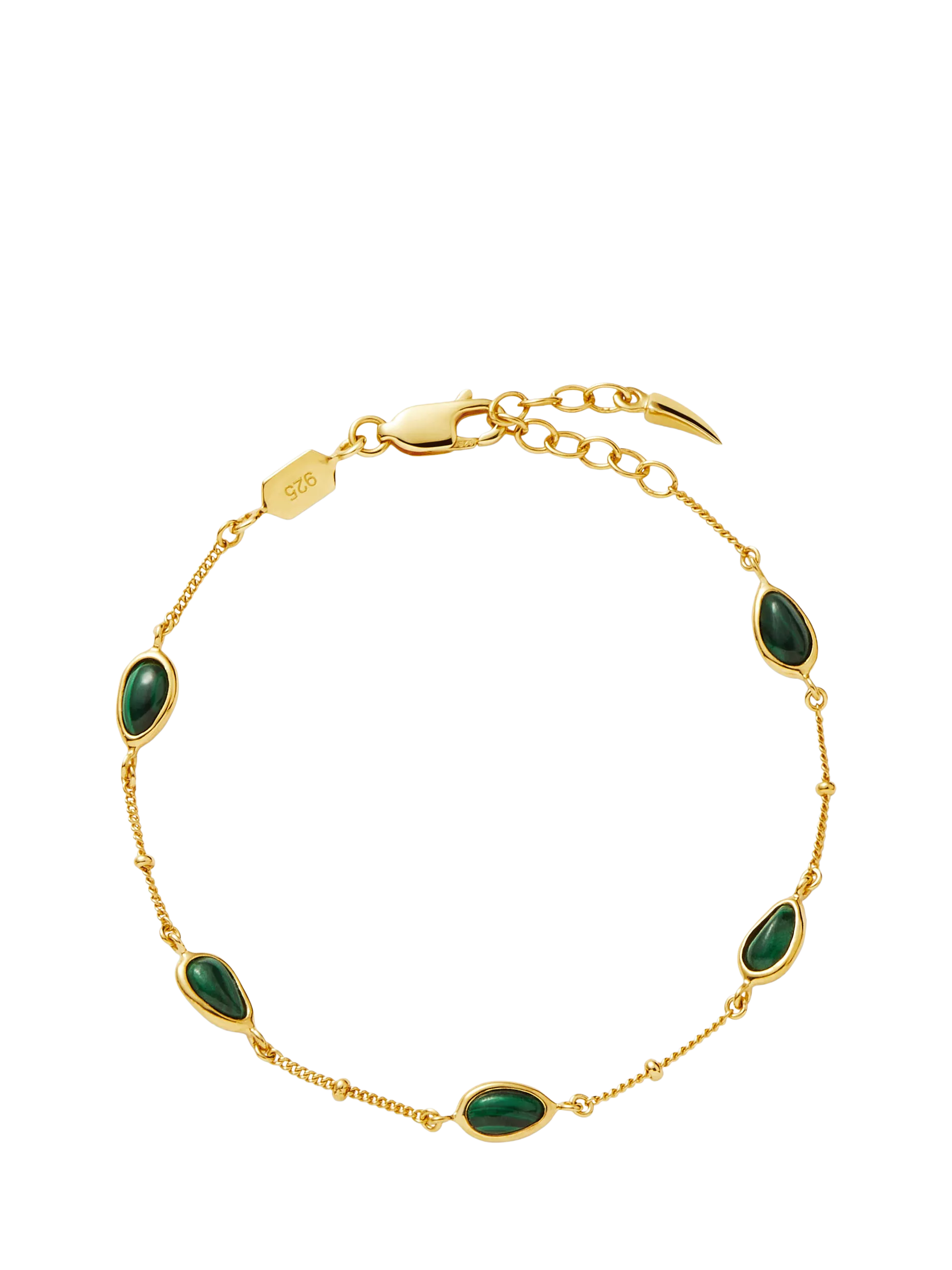 Missoma Molten Malachite chain bracelet gold M - British product