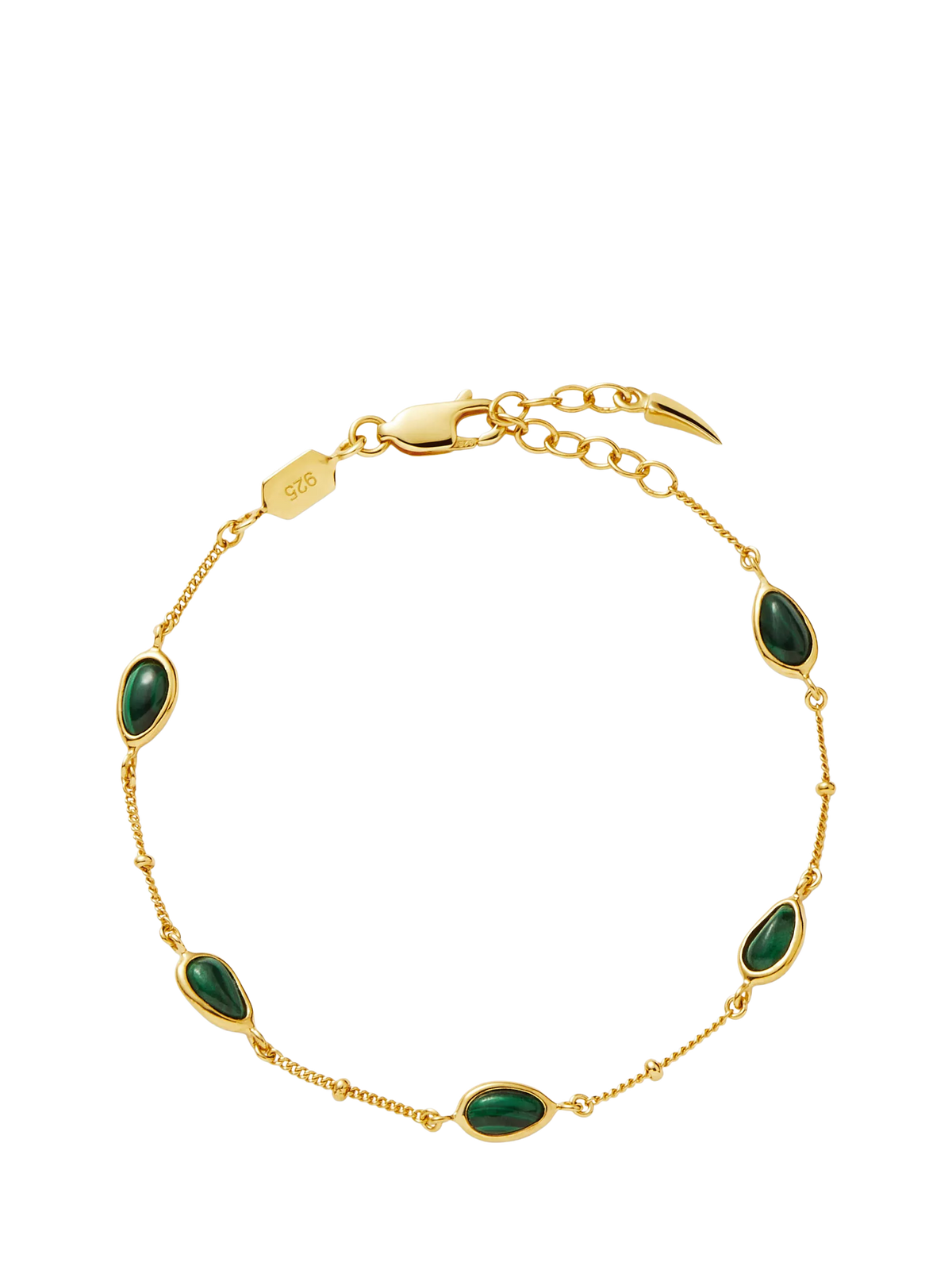 Missoma Molten Malachite chain bracelet gold M - British product