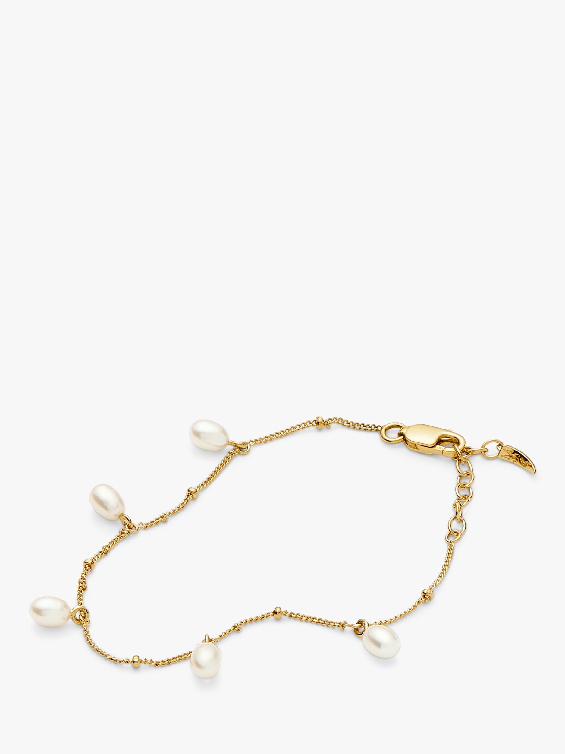 Missoma gold pearl charm bracelet, UK version