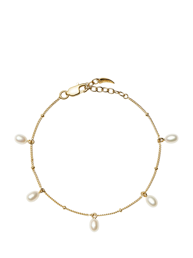 Missoma Pearl Charm Bracelet Gold