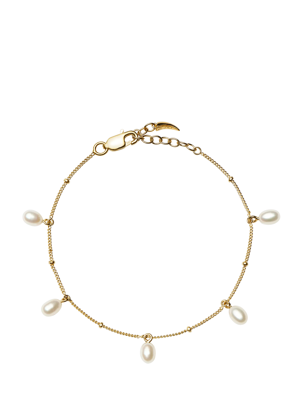 Missoma Pearl Charm Bracelet Gold