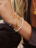 Missoma beaded pearl bracelet gold, imported from the UK