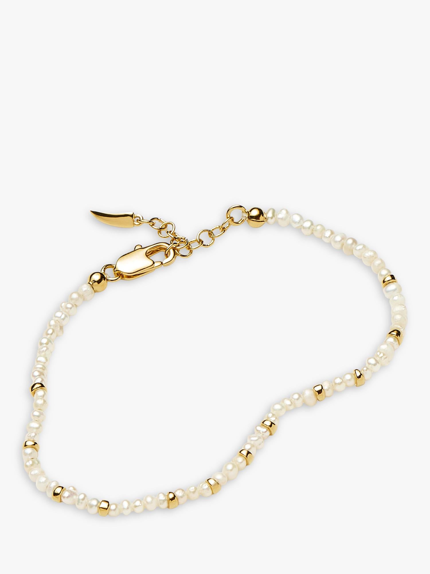 Missoma beaded pearl bracelet gold, imported from the UK