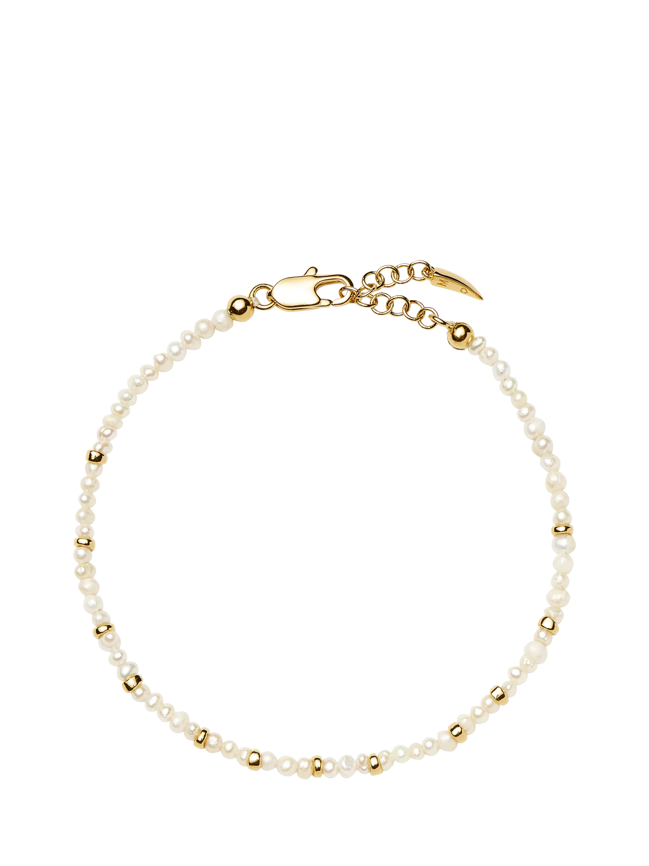 Missoma beaded pearl bracelet gold, imported from the UK