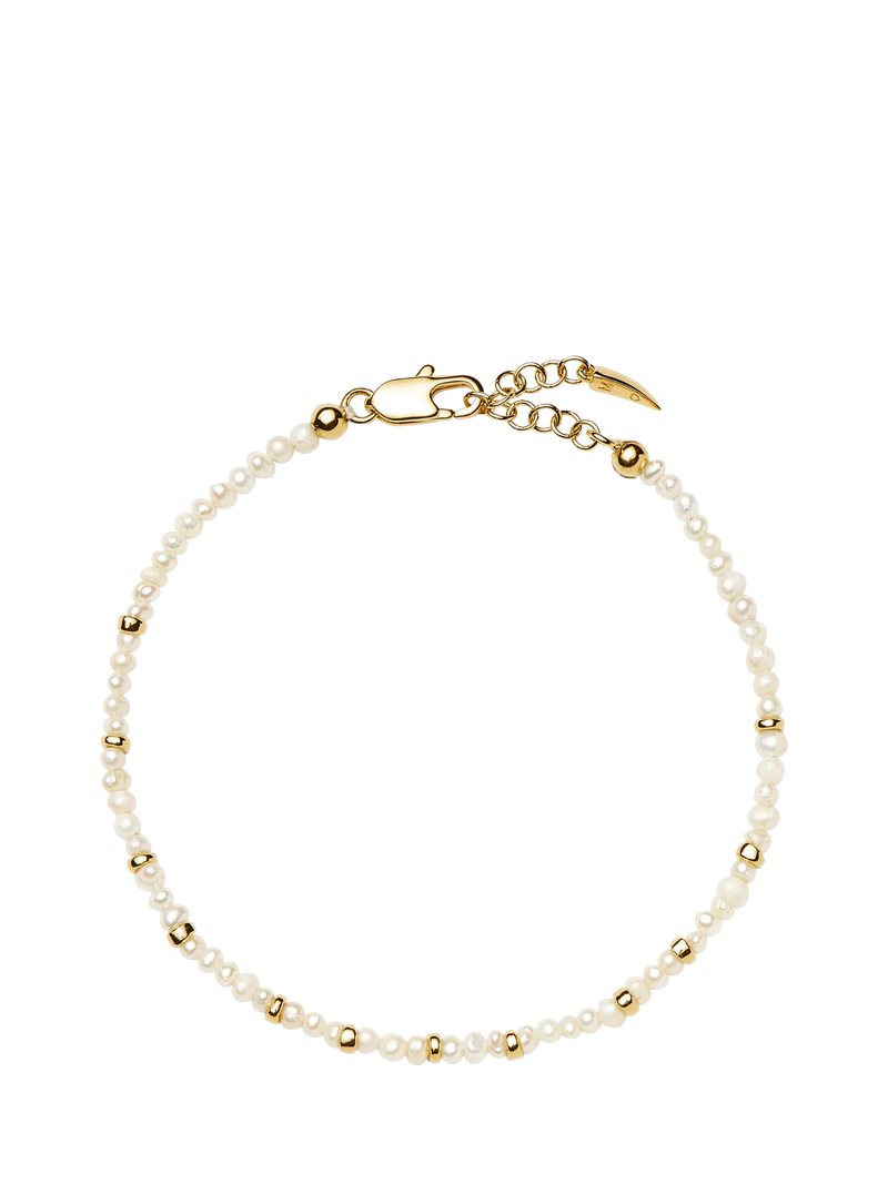Missoma beaded pearl bracelet gold, imported from the UK