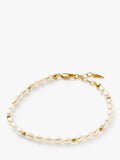 Missoma beaded pearl bracelet in gold and white (British brand)