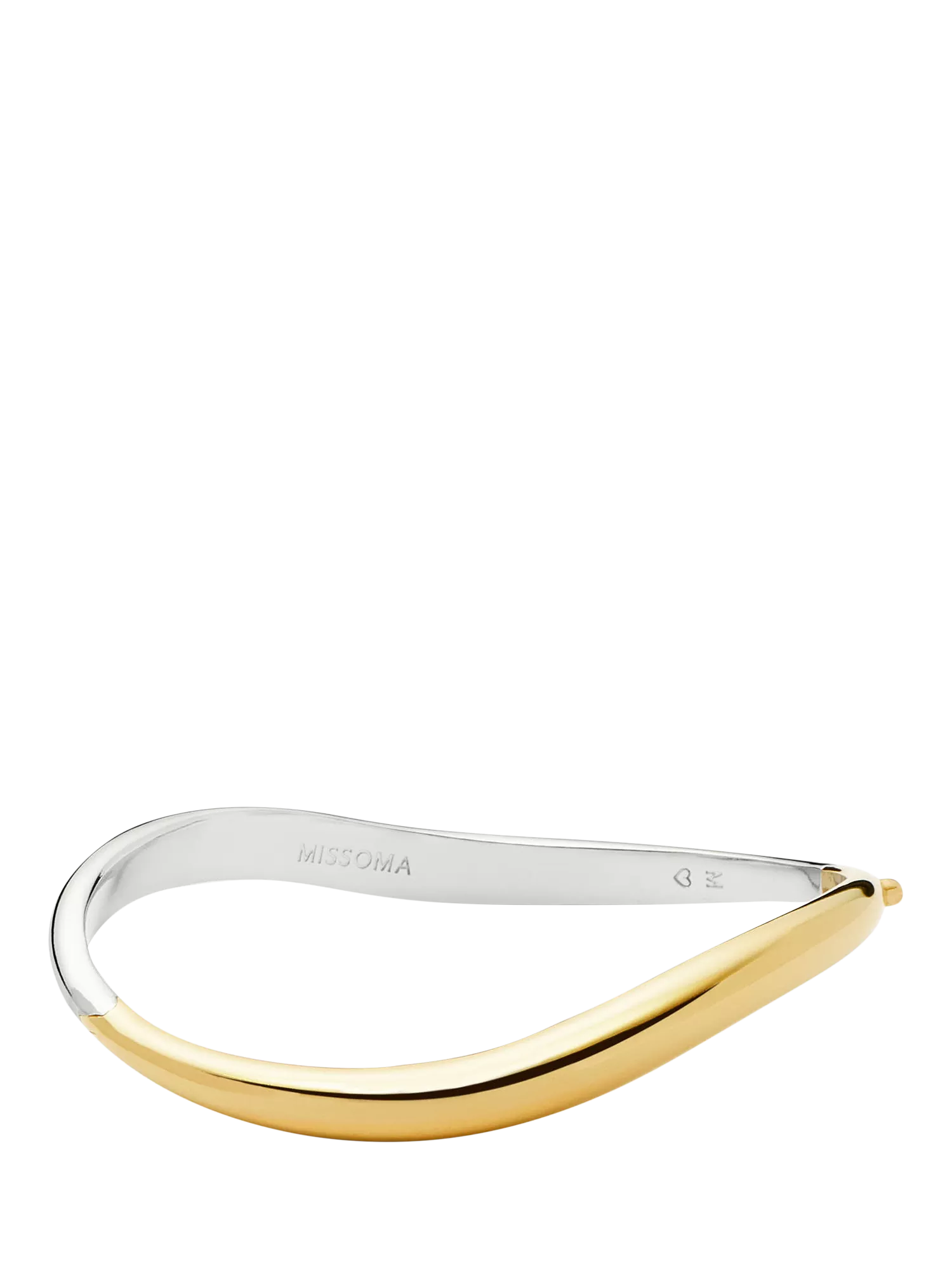 Missoma Savi Hinged Oval Bangle in Gold and Silver