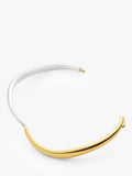Missoma Savi hinged oval bangle in gold and silver, imported from the UK