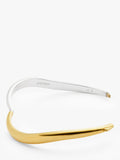 Missoma Savi hinged oval bangle in gold and silver, imported from the UK