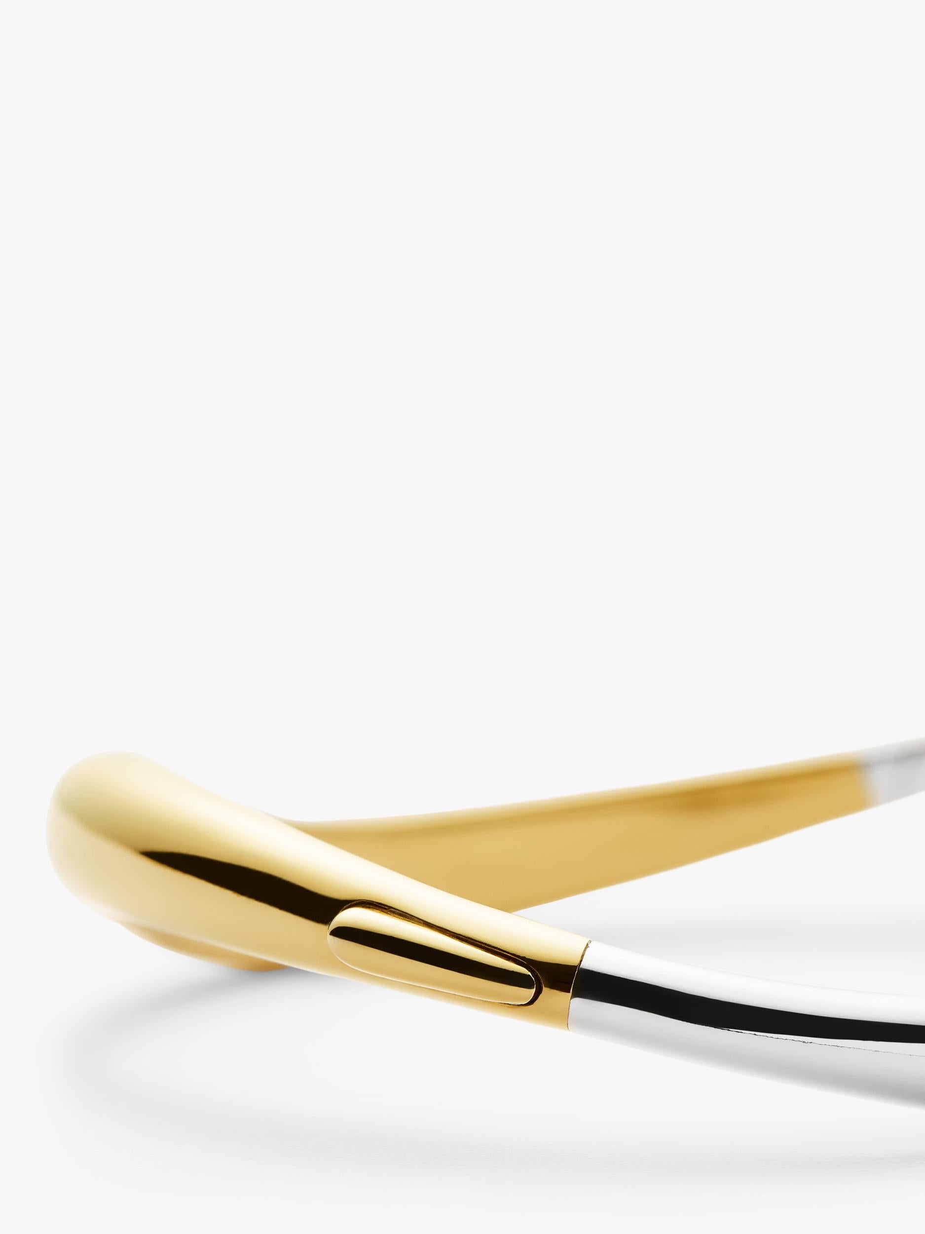 Missoma Savi Hinged Bangle Gold Silver S, imported from the UK