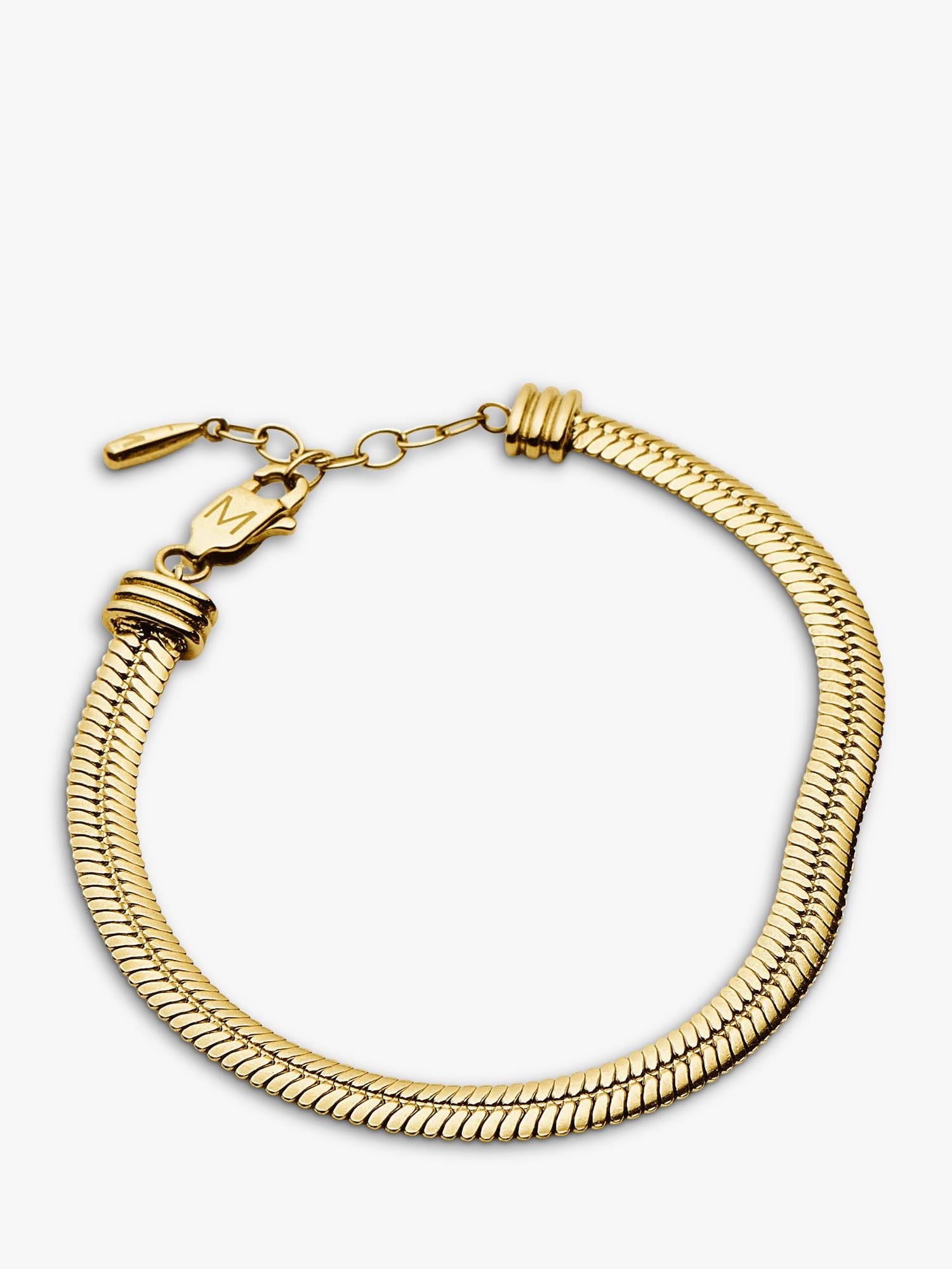 Missoma chunky snake chain bracelet gold small, imported from the UK