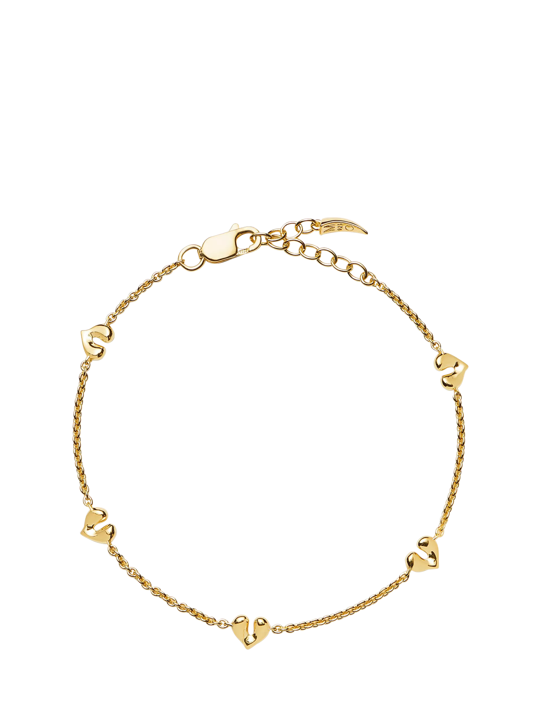 Missoma mini heart charm bracelet (British brand)