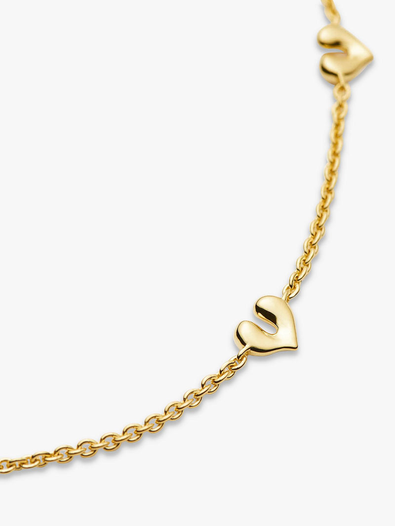 Missoma mini heart charm bracelet (British brand)