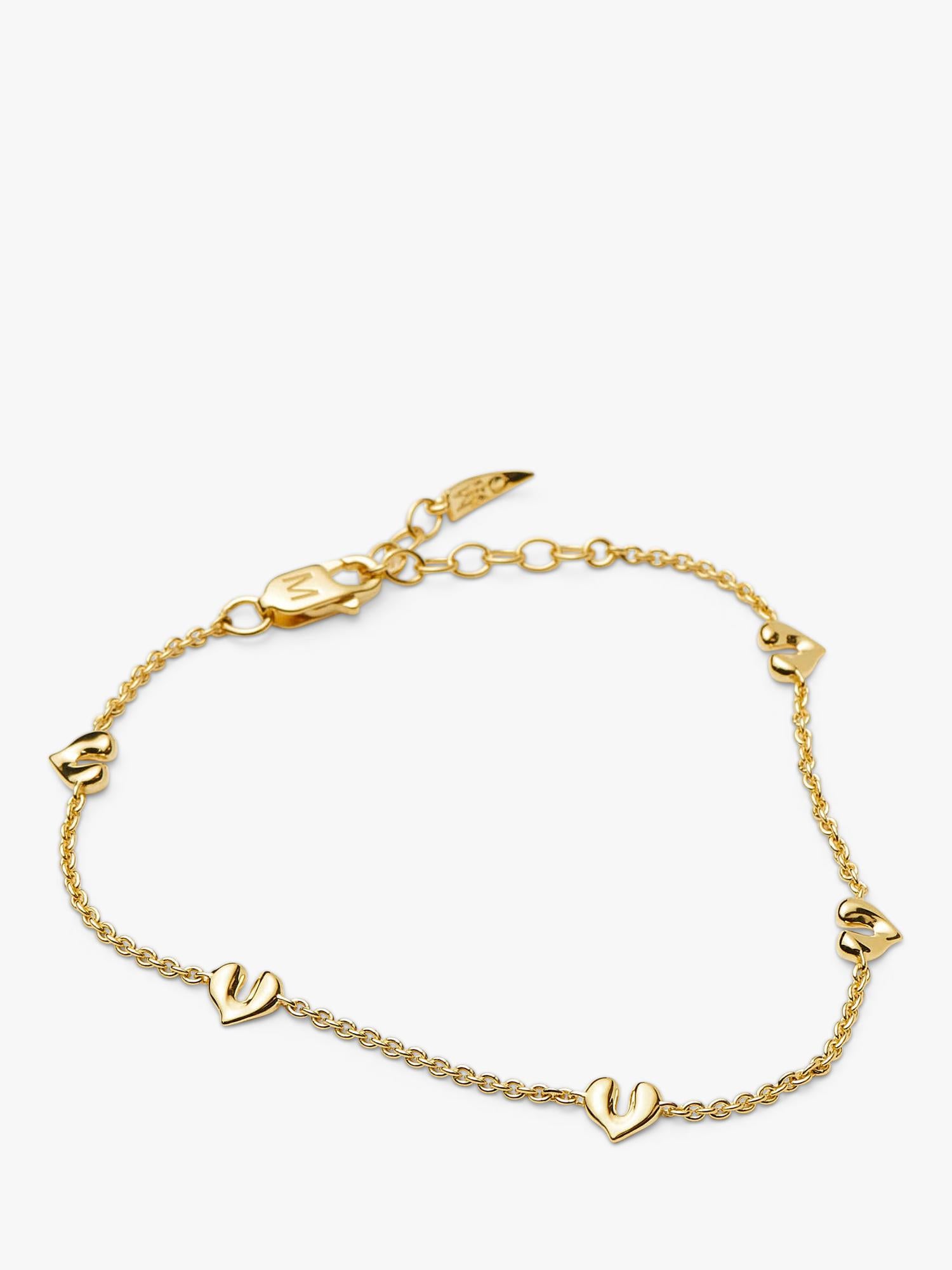Missoma mini heart charm bracelet 18.5cm (British brand)