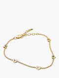 Missoma mini heart charm bracelet 18.5cm (British brand)