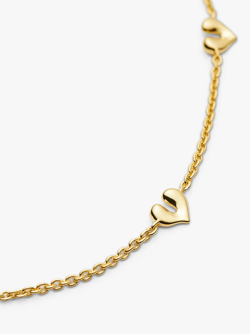 Missoma mini heart charm bracelet 18.5cm (British brand)