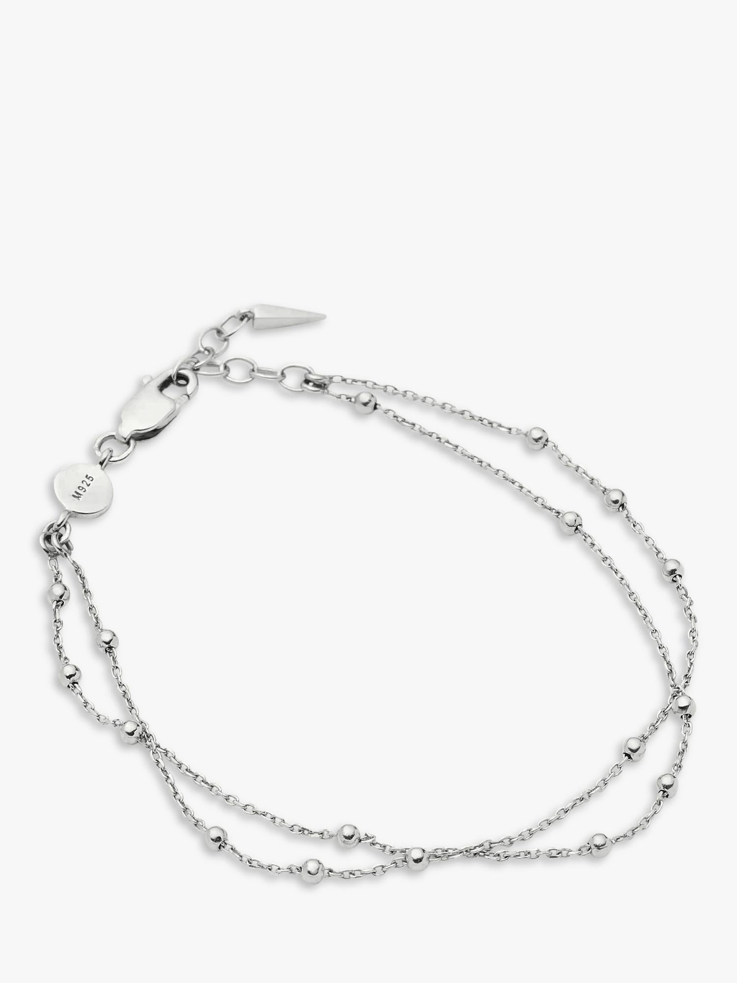 Missoma double chain silver bracelet size M (British brand)