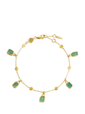 Missoma Lena charm bracelet gold plated amazonite - British product