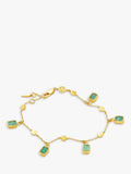 Missoma Lena charm bracelet gold plated amazonite - British product