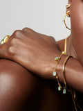 Missoma Lena charm bracelet gold plated amazonite - British product