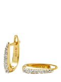 Missoma hinged crystal huggie earrings gold plated vermeil, imported from the UK