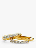Missoma hinged crystal huggie earrings gold plated vermeil, imported from the UK