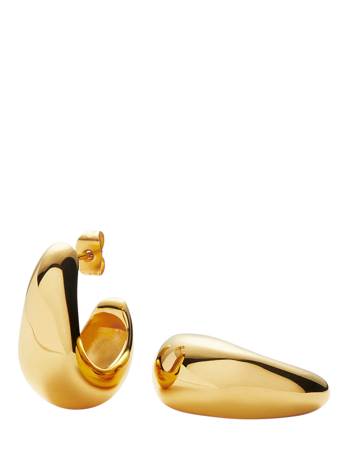 Missoma chunky hoop earrings medium gold plated (British brand)