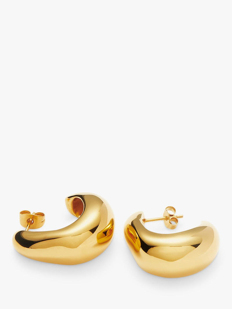 Missoma chunky hoop earrings medium gold plated (British brand)