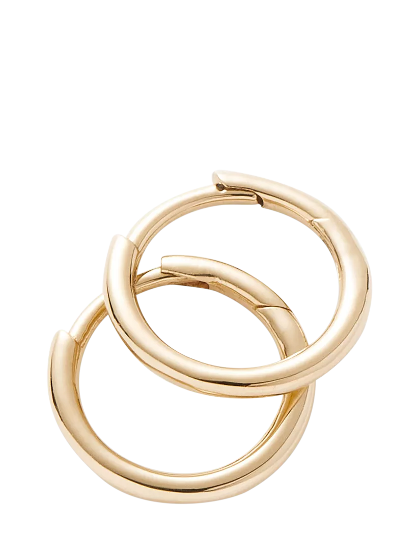 Missoma 14ct yellow gold small hoop earrings W12mm - British product