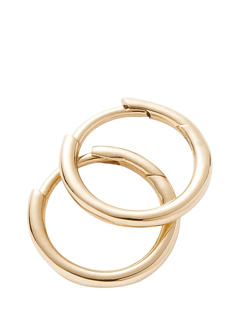 Missoma 14ct yellow gold small hoop earrings W12mm - British product