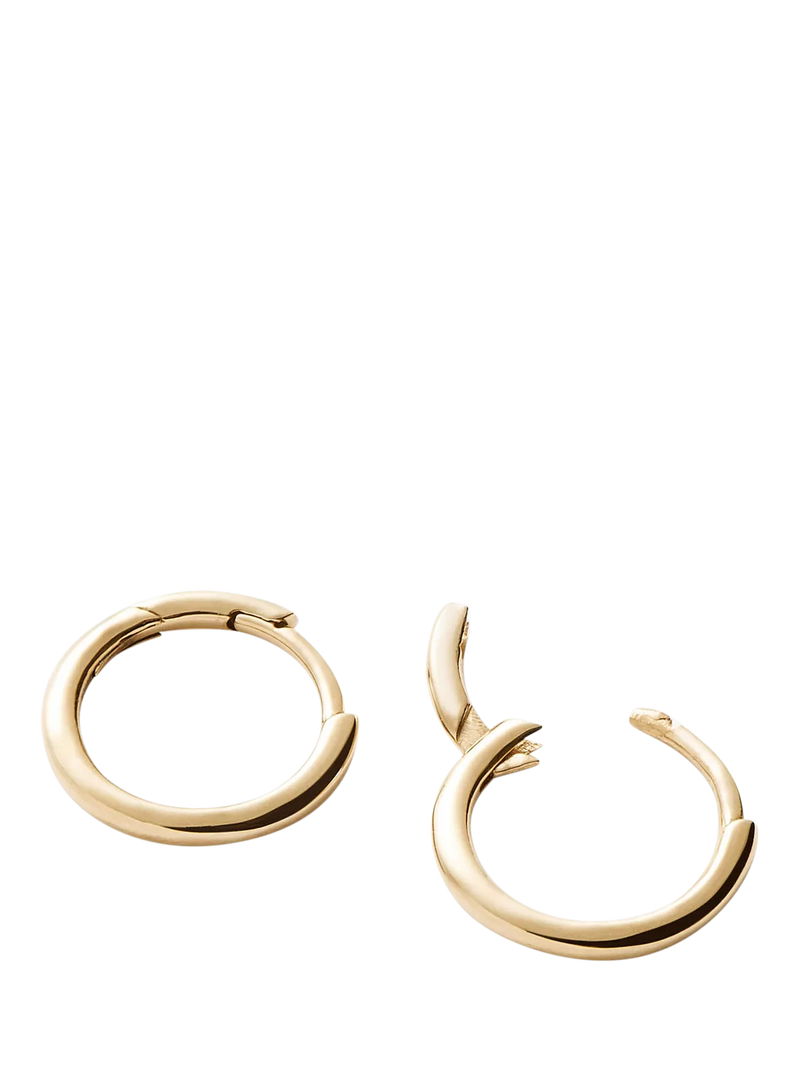Missoma 14ct yellow gold small hoop earrings W12mm - British product
