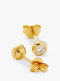 Missoma gold vermeil cubic zirconia stud earrings, imported from the UK