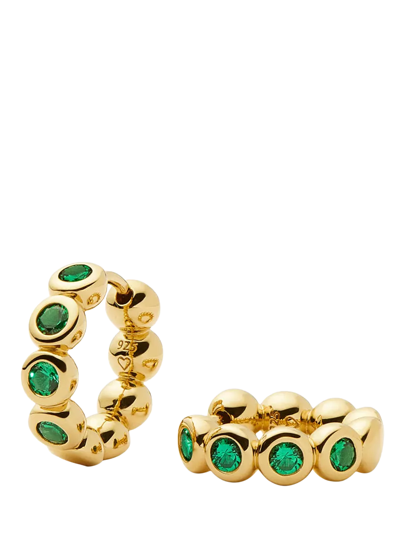 Missoma Beaded Crystal Small Hoop Earrings