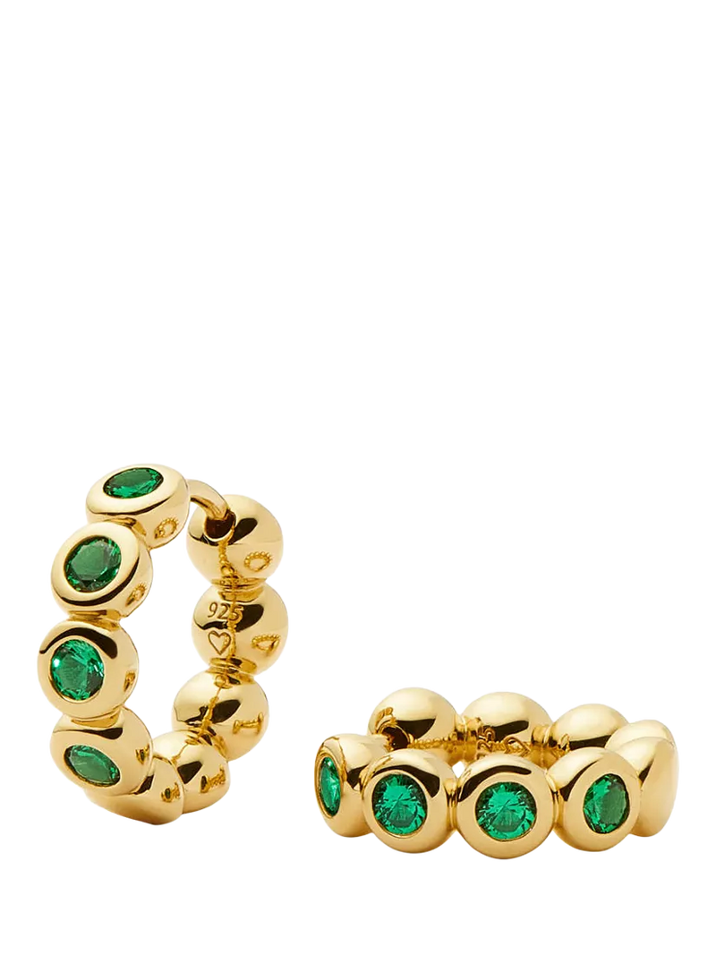 Missoma Beaded Crystal Small Hoop Earrings