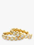 Missoma gold plated beaded hoop earrings with cubic zirconia, imported from the UK