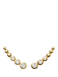 Missoma crystal climber earrings with cubic zirconia, imported from the UK