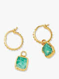 Missoma mini charm hoop earrings amazonite gold plated (British brand)