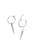 Missoma Crystal Spike Drop Charm Hoop Earrings