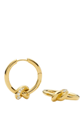 Missoma pave knot hoop earrings gold, imported from the UK