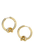 Missoma pave knot hoop earrings gold, imported from the UK