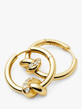 Missoma pave knot hoop earrings gold, imported from the UK