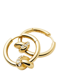 Missoma pave knot hoop earrings gold, imported from the UK