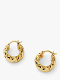 Missoma waffle mini hoop earrings 14mm gold vermeil, UK version